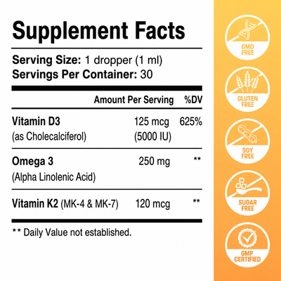 [First Order One-Time Bonus] FREE Vitamin D3 & K2 Liquid Drops