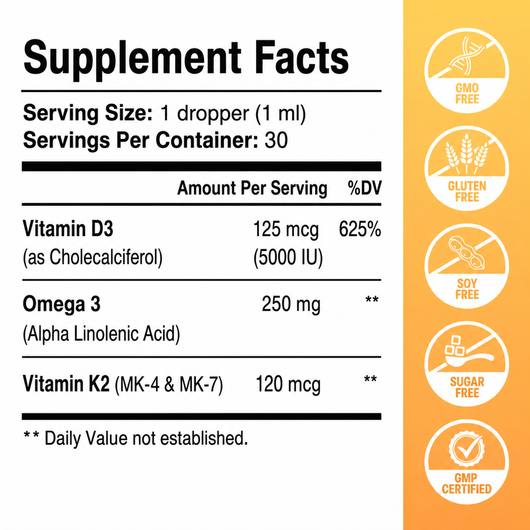 [First Order One-Time Bonus] FREE Vitamin D3 & K2 Liquid Drops